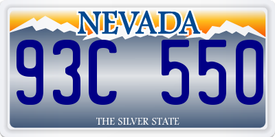 NV license plate 93C550