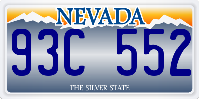 NV license plate 93C552