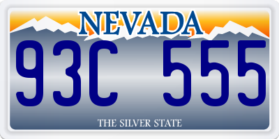 NV license plate 93C555