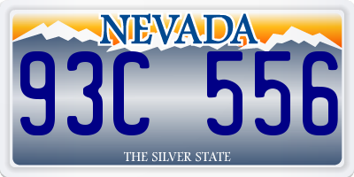 NV license plate 93C556