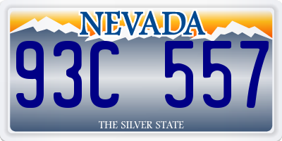 NV license plate 93C557