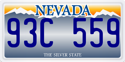 NV license plate 93C559