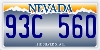 NV license plate 93C560