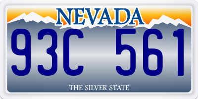 NV license plate 93C561