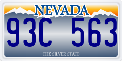 NV license plate 93C563