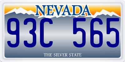 NV license plate 93C565