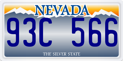 NV license plate 93C566