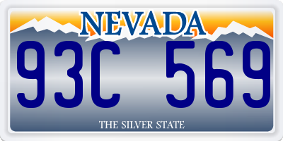 NV license plate 93C569