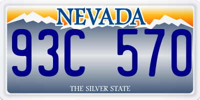 NV license plate 93C570