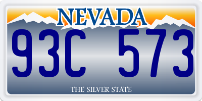 NV license plate 93C573