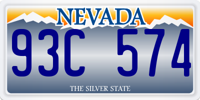 NV license plate 93C574