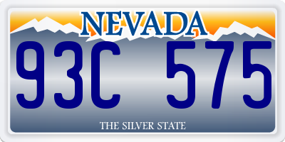 NV license plate 93C575