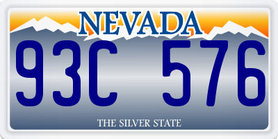 NV license plate 93C576