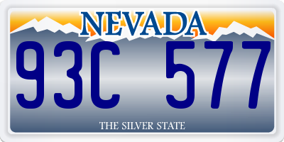 NV license plate 93C577