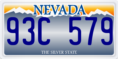 NV license plate 93C579