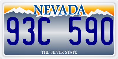 NV license plate 93C590