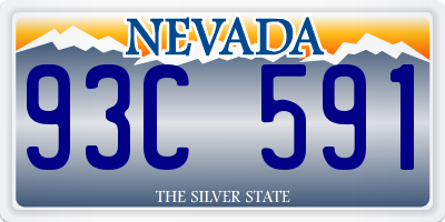 NV license plate 93C591