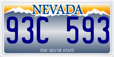 NV license plate 93C593