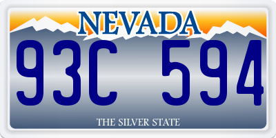 NV license plate 93C594