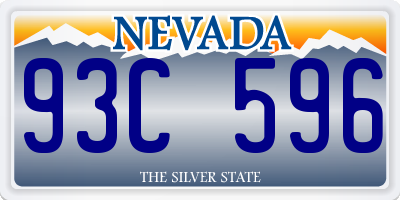 NV license plate 93C596