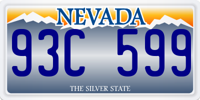 NV license plate 93C599