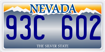 NV license plate 93C602