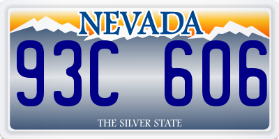 NV license plate 93C606