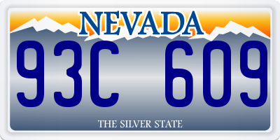 NV license plate 93C609