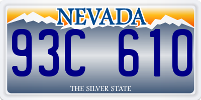 NV license plate 93C610