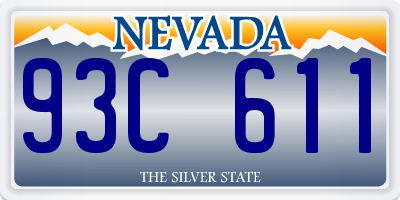 NV license plate 93C611