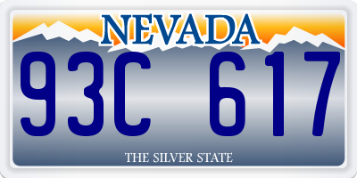 NV license plate 93C617