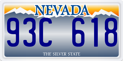 NV license plate 93C618