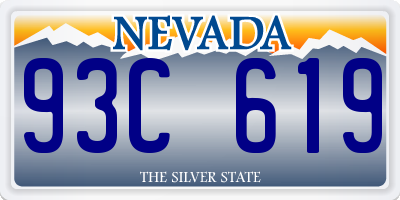 NV license plate 93C619