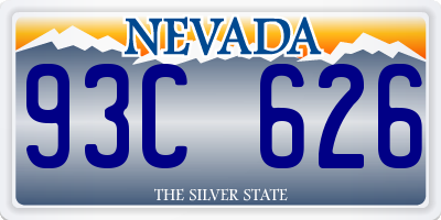 NV license plate 93C626