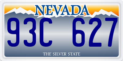 NV license plate 93C627