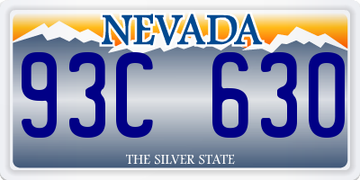 NV license plate 93C630