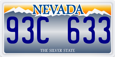 NV license plate 93C633