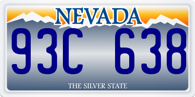 NV license plate 93C638