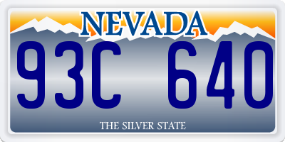 NV license plate 93C640