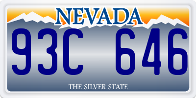 NV license plate 93C646