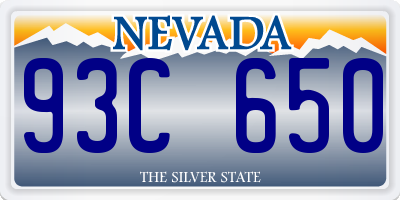 NV license plate 93C650