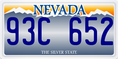 NV license plate 93C652