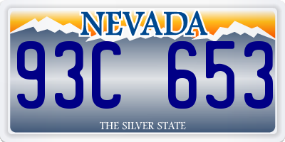 NV license plate 93C653