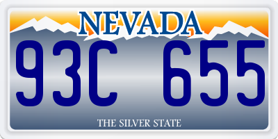 NV license plate 93C655