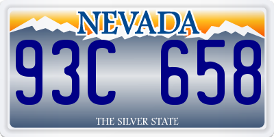 NV license plate 93C658