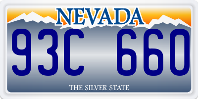 NV license plate 93C660