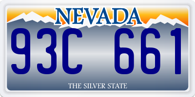 NV license plate 93C661