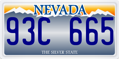 NV license plate 93C665