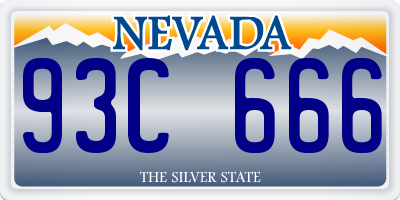 NV license plate 93C666