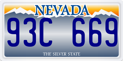 NV license plate 93C669